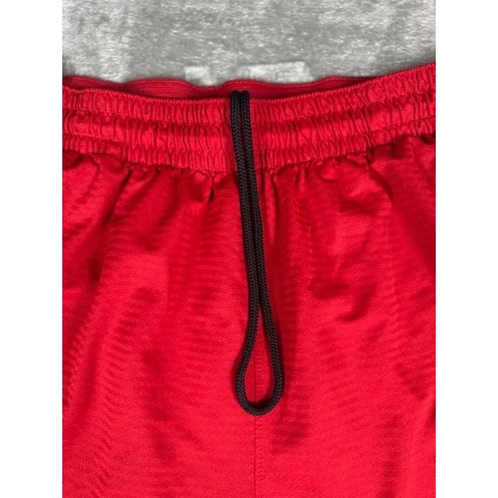 Nike Athletic Shorts Mens XXL Red Mesh‎ Basketball Swoosh Pockets Drawstring